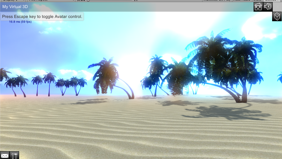 My virtual 3d - Island sky water trees